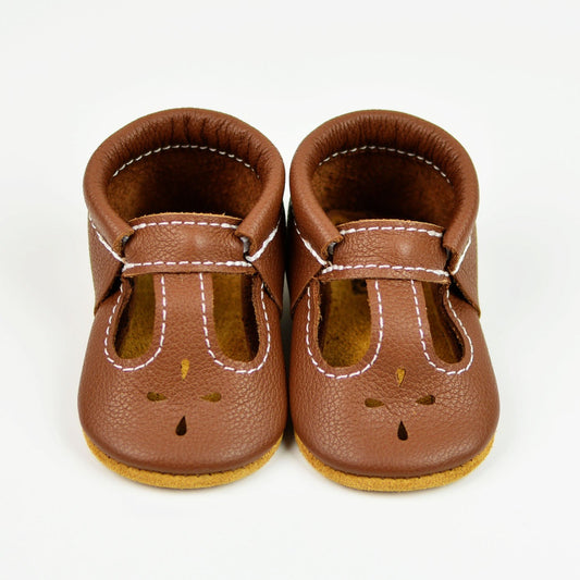 T-Straps (Sizes 0-2) Baby Kids Children Leather Soft Soled Shoes