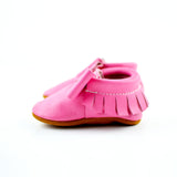 Barbie Pink Bow Moccasins - Baby and Toddler Kids Children Leather Shoes