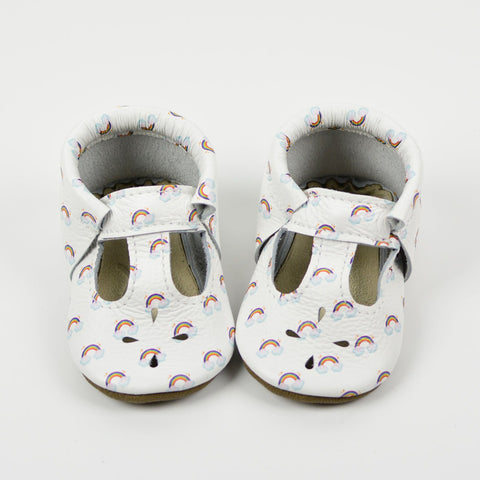 RTS Rainbows Over Clouds - T-Straps - Sizes 3-7