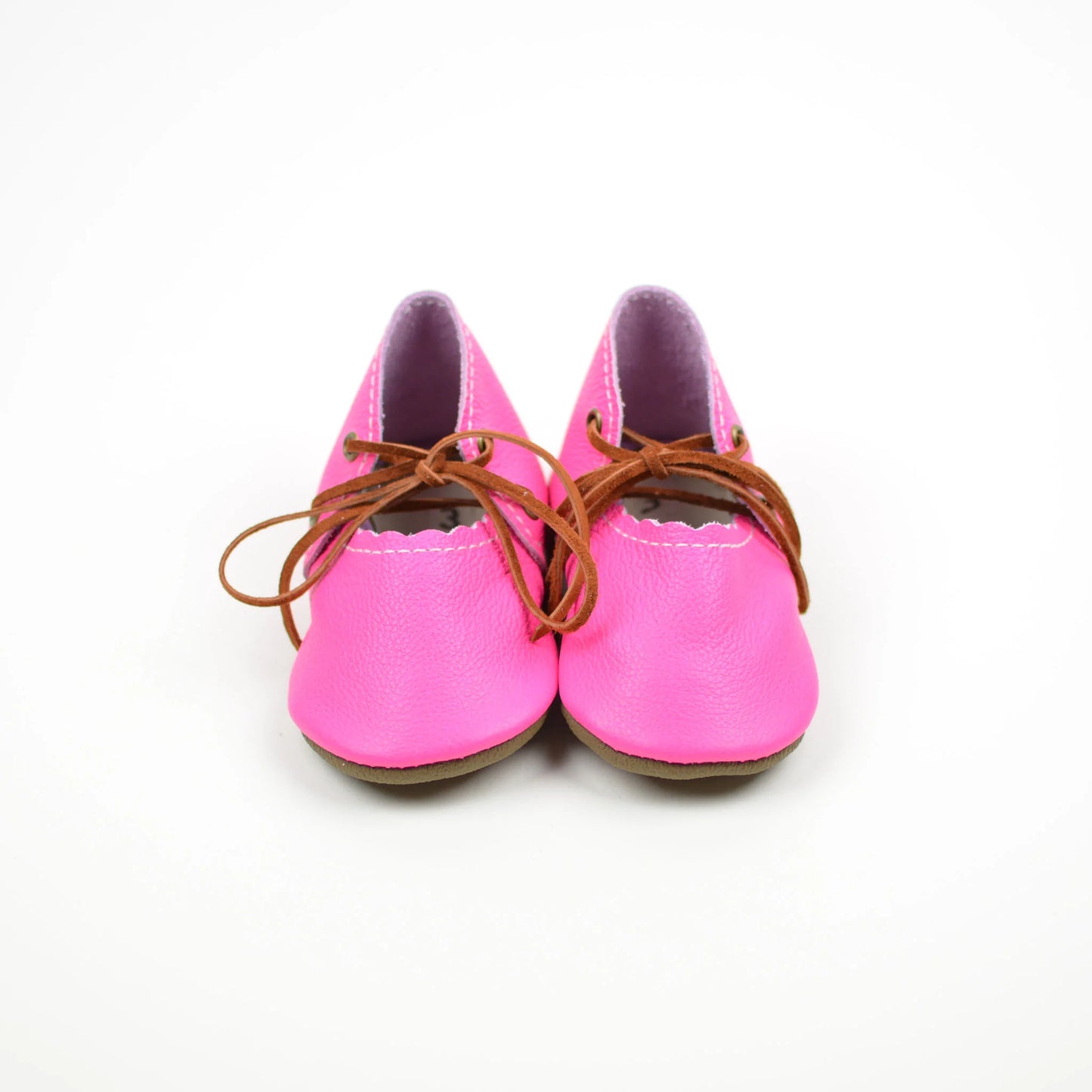 RTS Fiesta Neon Pink Lace Mary Janes - Size 3 (12-18M) (5")