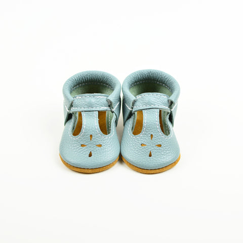 Blue Sage T-Straps (Sizes 0-2) Baby and Toddler Kids Children Leather Shoes