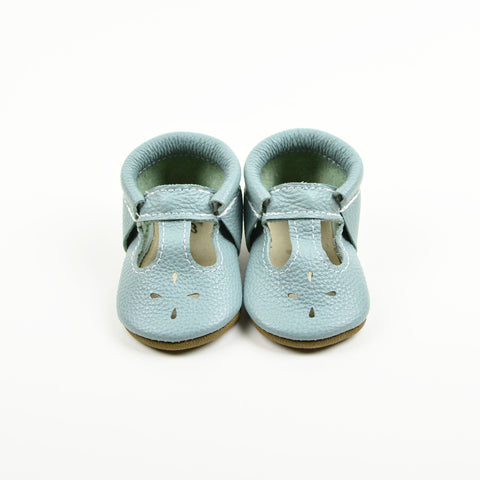 Blue Sage T-Straps (Sizes 3-7) Baby and Toddler Kids Children Leather Shoes