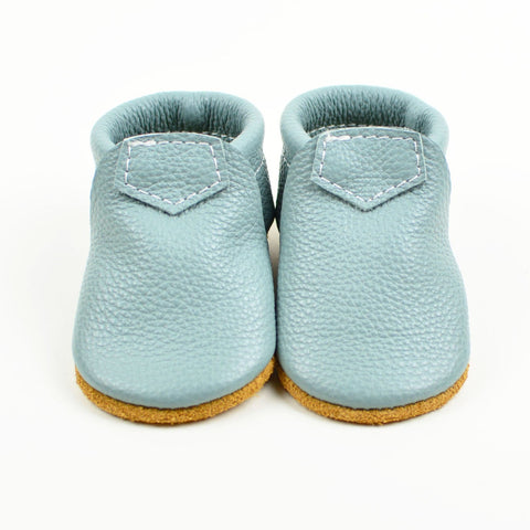 Blue Sage Lokicks (Sizes 0-2) Baby and Toddler Kids Children Leather Shoes