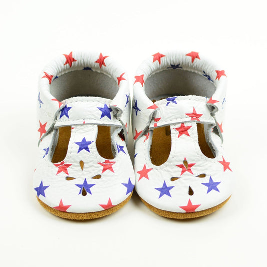 RTS T-Straps Star Spangled Baby and Toddler Shoes Sizes 0-2