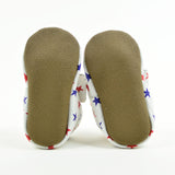 RTS Star Spangled Bow Moccasins Baby and Toddler Shoes Sizes 3-7