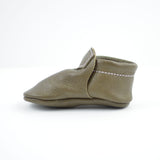 Dark Olive Lokicks - Baby and Toddler Soft Sole Leather Moccasin Shoes
