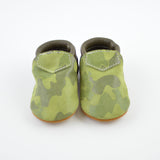 Limited! Green Digital Camo Lokicks - Baby and Toddler Soft Soled Leather Shoes