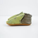 Limited! Green Digital Camo Lokicks - Baby and Toddler Soft Soled Leather Shoes