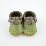 Limited! Green Digital Camo Moccasins - Baby and Toddler Soft Soled Leather Shoes