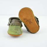 Limited! Green Digital Camo Moccasins - Baby and Toddler Soft Soled Leather Shoes
