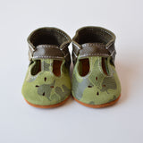 Limited! Green Digital Camo T-straps - Baby and Toddler Soft Soled Leather Shoes