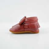 Crimson Red - Sizes 0-2 - Choose A style! Bow Moccs or T-straps