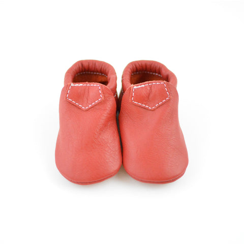 RTS Classic Red Lokicks With Same Color Leather Soles - Size 2 (6-12M) (4.5")