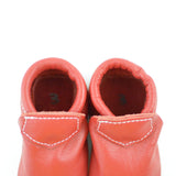 RTS Classic Red Lokicks With Same Color Leather Soles - Size 3 (12-18M) (4.875" or 4 7/8")