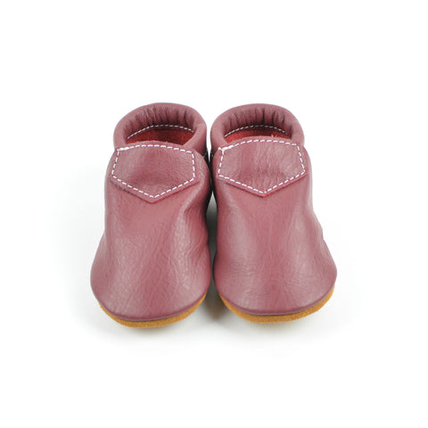 Cranberry Lokicks - Baby and Toddler Soft Soled Leather Shoes