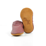Cranberry Lokicks - Baby and Toddler Soft Soled Leather Shoes