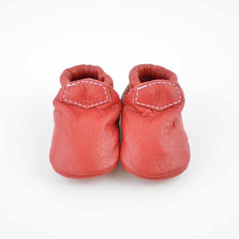 RTS Classic Red Lokicks With Same Color Leather Soles - Size 1 (3-6M) (4")