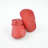 RTS Classic Red Lokicks With Same Color Leather Soles - Size 1 (3-6M) (4")